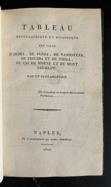 [HALLER (Conrad)]. Tableau topographique...