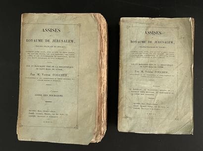 FOUCHER (Victor). Assises du royaume de Jérusalem,...