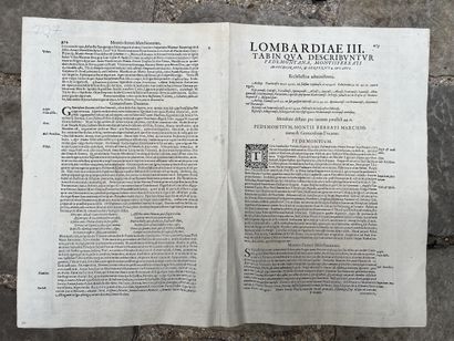 [Cartes]. [MERCATOR (Gérard)]. Pedemontana...