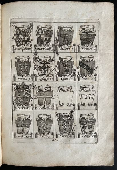 [Héraldique]. [GIGLI (Girolamo)]. Le arme...