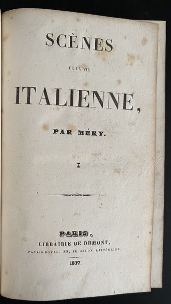 MÉRY (Joseph). Scènes de la vie italienne....