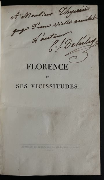 DELÉCLUZE (Étienne-Jean). Florence et ses...