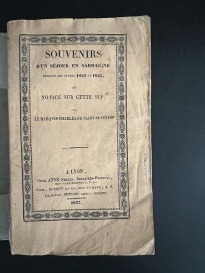 SAINT-SEVERIN (Charles de, marquis). Souvenirs...