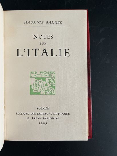 BARRÈS (Maurice). Amori et dolori sacrum....