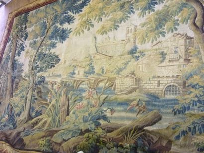 AUBUSSON Royale carton d'après Pillement,...