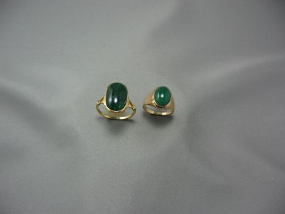 Ensemble de 2 Bagues
en or, ornées d'une...