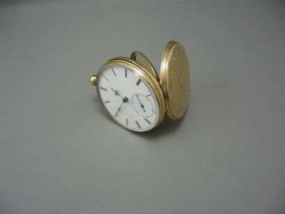 
Montre de Gousset 
en or guilloché, cadran...