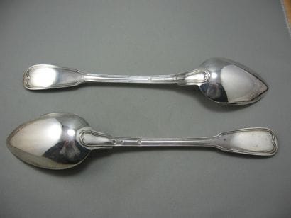 Paire de Cuillères à Ragout en argent, modèle...
