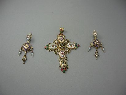 Parure régionale Bressanne
en argent doré,...