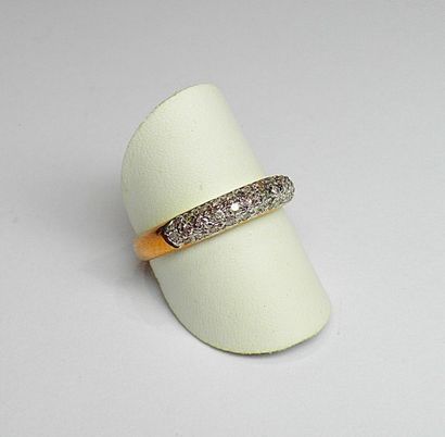 Jonc or rose pavé de diamants pour 0,50 c....