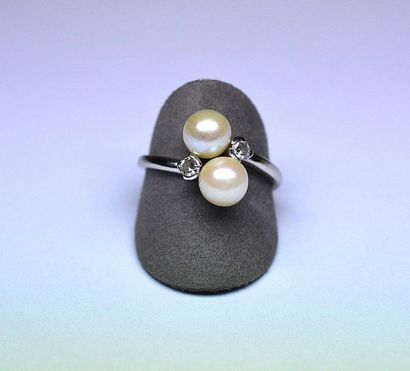 Bague or blanc 