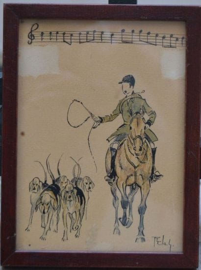 Pierre CHAMBRY (1916-2008), Veneur et meute,...