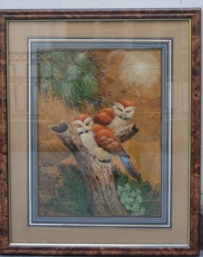 CHALINEE, Les Chouettes, technique mixte...