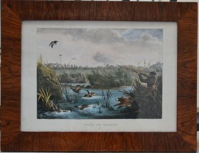 Ecole FRANCAISE, Chasse aux halbrans, gravure...