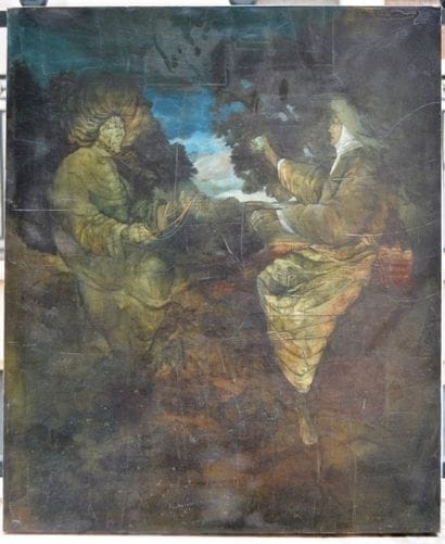 Marc DAVET (né en 1951), Deux femmes, huile...