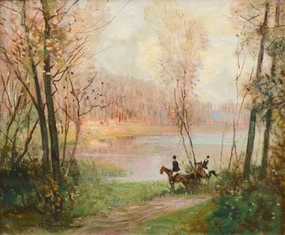 Jules HERVE (1887-1981), Chasse à courre,...