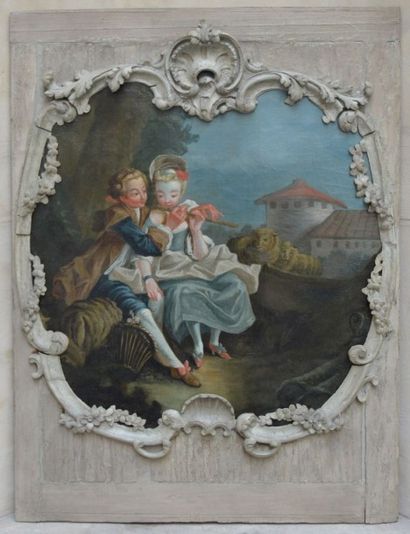Ecole FRANCAISE DU XVIII ème, Scène galante,...