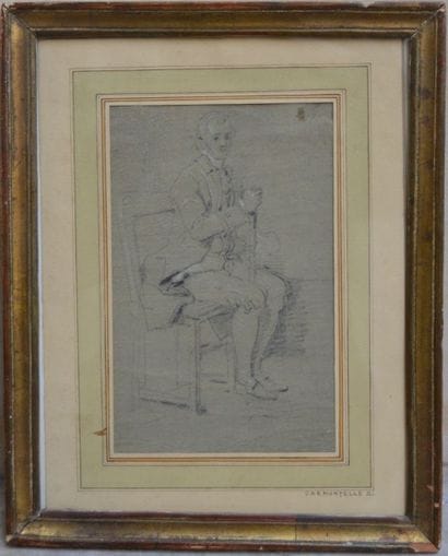 Ecole FRANCAISE du XVIIIème, Portrait d'un...