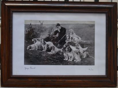 Georges FAUVEL ( 1890-?), Grands bassets...