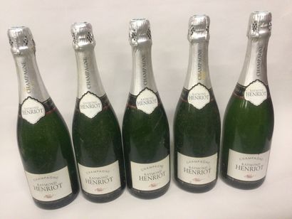 
5 Bouteilles Champagne brut Raymond HENRIOT,...