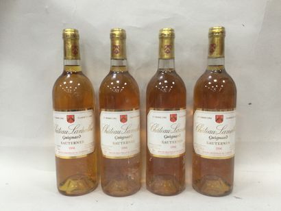 Un Lot de 4 Bouteilles de Château LAMOTHE...