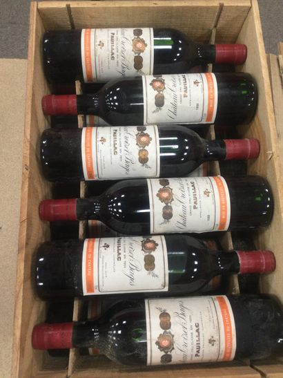 Lot de 12 Bouteilles Château CROIZET BAGES,...