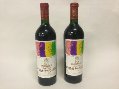 
Lot de 2 Bouteilles Château Mouton Rothschild,...