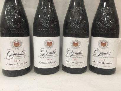 Lot de 4 Bouteilles de GIGONDAS OLIVIER RAVOIRE...