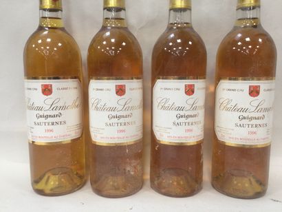 Un Lot de 4 Bouteilles de Château LAMOTHE...