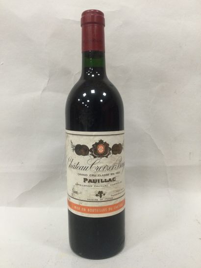 Lot de 12 Bouteilles Château CROIZET BAGES,...