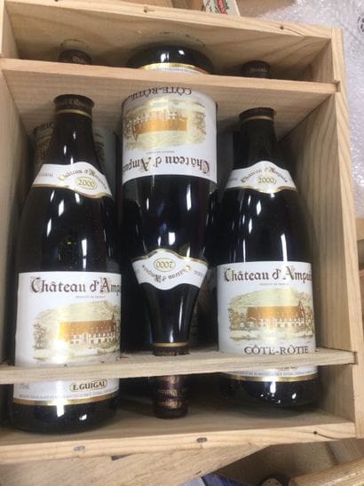 6 Bouteilles de CÔTE RÔTIE château d’ AMPUIS...