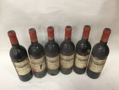 
Un Lot de 6 Bouteilles de Château PAVIE,...