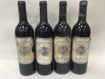 
Lot de 4 Bouteilles de Château LA CONSEILLANTE,...