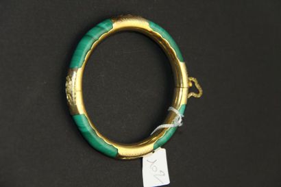 Bracelet jonc ouvrant en vermeil (925/oo)...