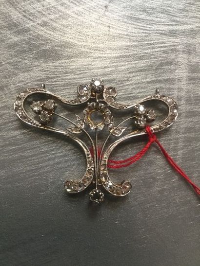 Pendentif ancien en or de 2 tons, serti de...