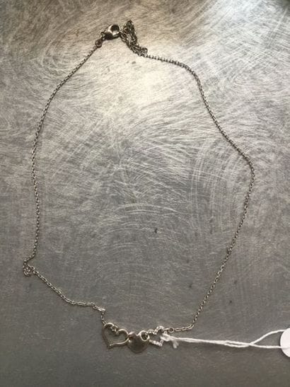 Collier en argent (925/oo) maille forçat...