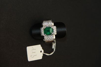 Bague chevalière de forme géométrique en...