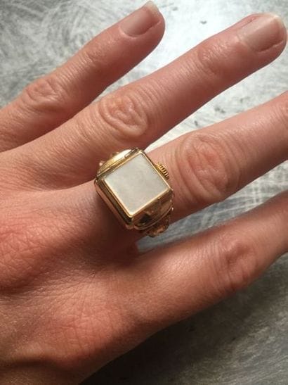 Bague montre en plaqué or