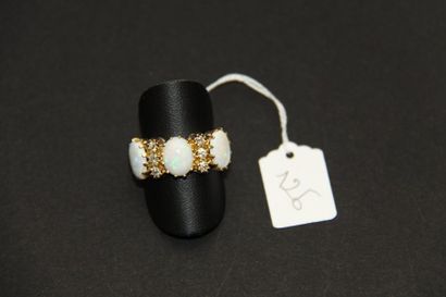 Bague jarretière en or jaune 18K (750/oo)...