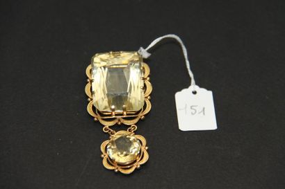 Broche/Pendentif en or jaune 18K (750/oo)...