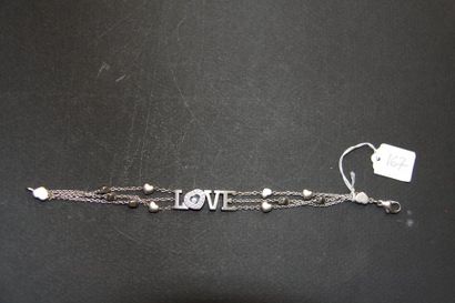CHOPARD : Bracelet en or gris 18K (750/oo)...