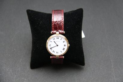 CARTIER : Montre en or jaune 18K (750/oo),...