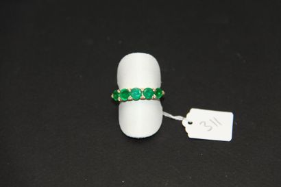 Bague jarretière en or jaune 18K (750/oo)...