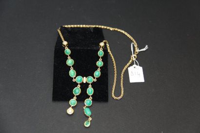 Collier en or jaune 18K (750/oo) maille épi...
