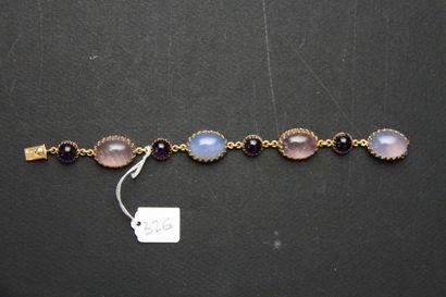 Bracelet souple en or jaune 18K (750/oo)...