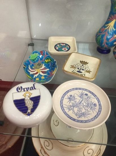 Lot de 5 pièces CERBAL, Boîte en porcelaine...