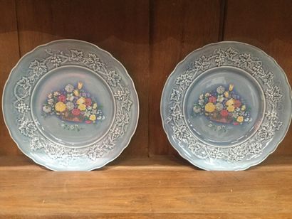Giens, 1 plat et 12 assiettes à dessert