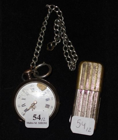 54- Montre de col (accident au cadran) et...
