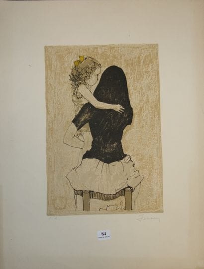 84- JANSEM ''Femme et enfant'' Lithographie...
