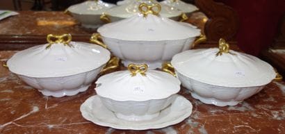 193- HAVILAND Franche 3 soupières blanches...